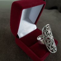 Сребърни гривни, висулки, пръстени, ретро обеци., снимка 2 - Пръстени - 30456325