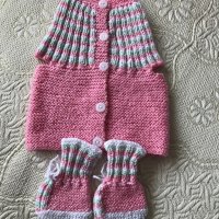 Нови! Плетени бебешки дрешки, снимка 1 - Комплекти за бебе - 35913806