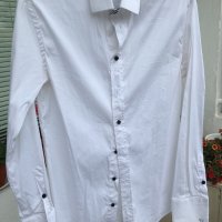 Мъжка официална бяла риза, снимка 4 - Ризи - 42107514