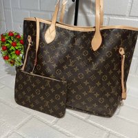 Louis Vuitton дамска чанта с портфейл висок клас реплика, снимка 1 - Чанти - 42564202