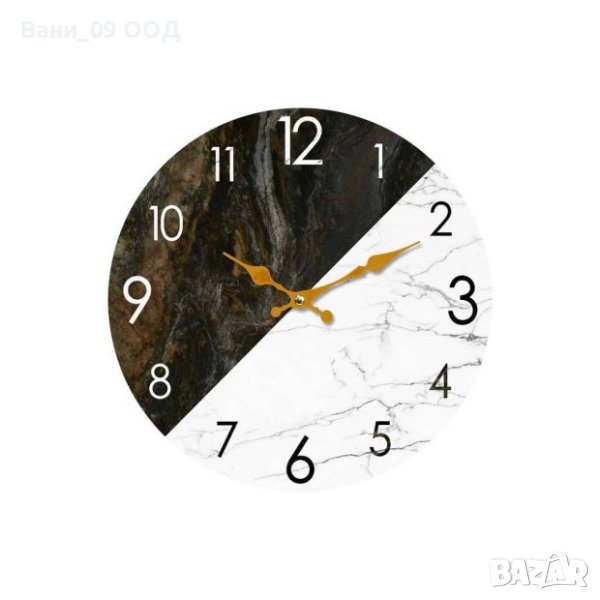 Стилен часовник в черно-бяло, снимка 1