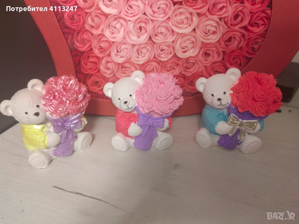 Керамични мечета ръчно изработени , снимка 1