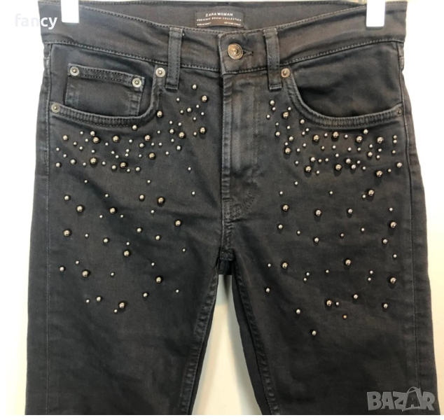 Дънки Zara с перли, снимка 1