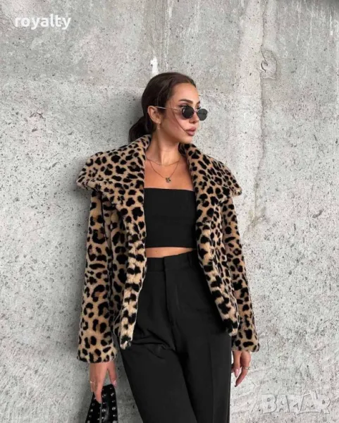 Дамско палто с леопардов принт , снимка 1