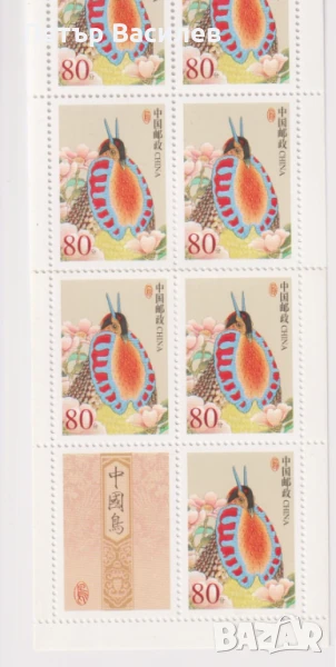 Чиста марка в карнетка Фауна Птица 2002 от Китай, снимка 1