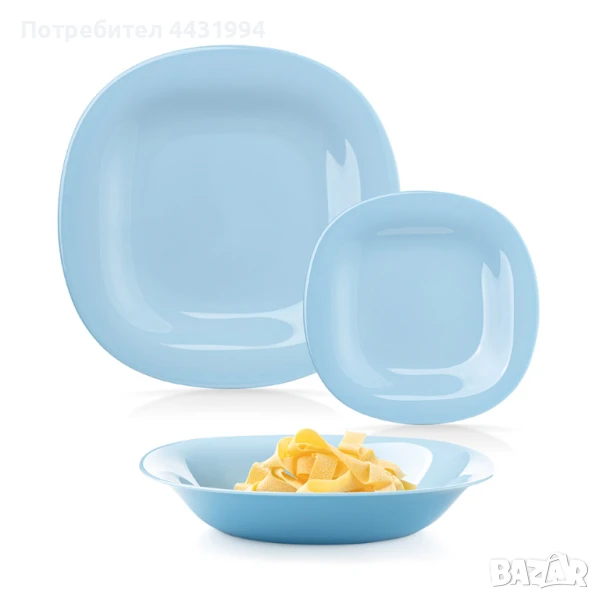 Сервиз за хранене Luminarc Carine Light Blue 18 части✨, снимка 1