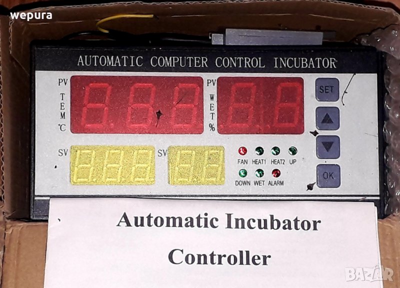 Пълен контролер за инкубатор регулира температура влажност въртене на яйца, снимка 1