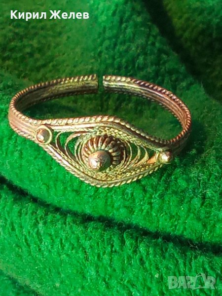 СТАРИНЕН ВЪЗРОЖДЕНСКИ ФИЛИГРАНЕН МАЙСТОРСКА ЮВЕЛИРНА РЪЧНА ИЗРАБОТКА ПРЪСТЕН 20301, снимка 1