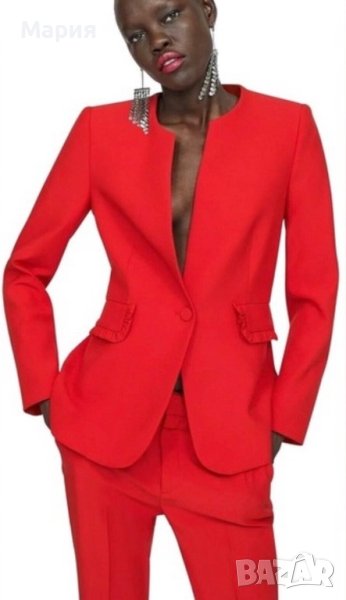 Дамско червено сако ZARA, снимка 1