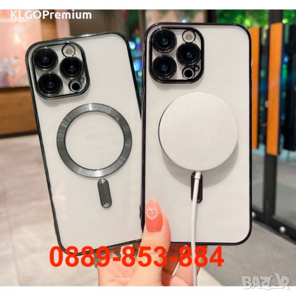  Луксозен Силиконов MagSafe кейс за iPhone 14 Pro Max plus 13 12 11 калъф, снимка 1