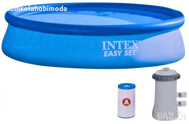 Басейн Intex с помпа и филтър. 3,96х0,84 метра/ Капацитет (л) 7290.0, снимка 1