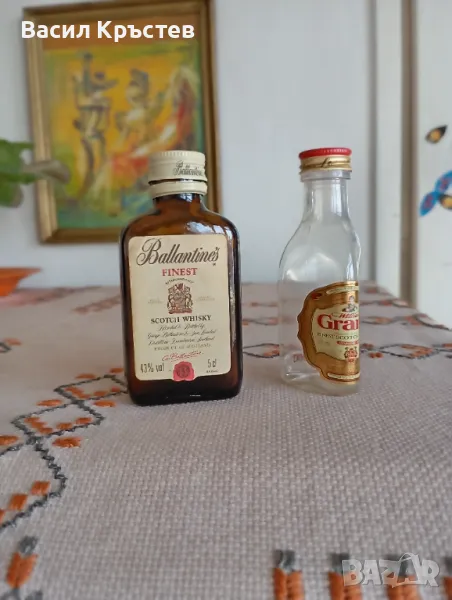 Стари колекционерски шишенца, - Уиски "Ballantines" и "Grants", снимка 1