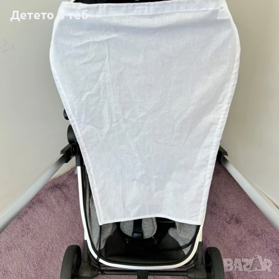 Тента за бебешка количка бяла, снимка 1