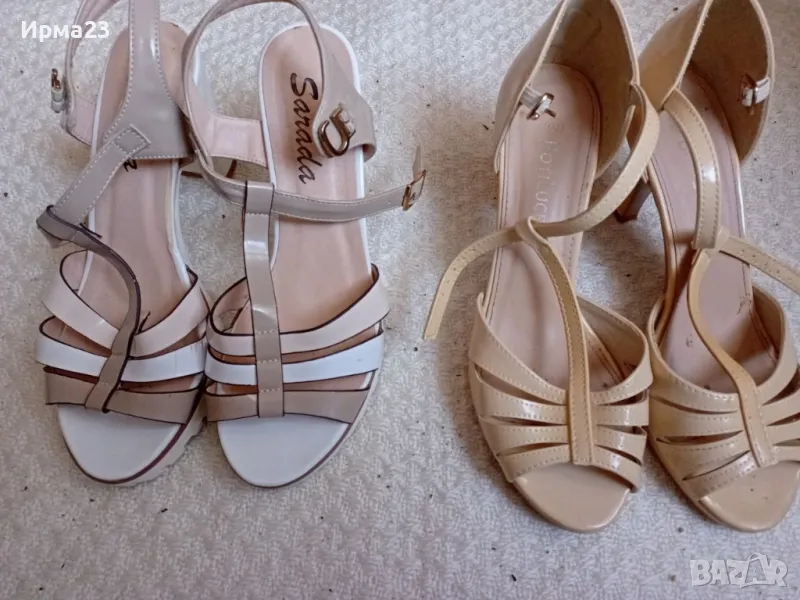 Дамски лачени сандали, снимка 1