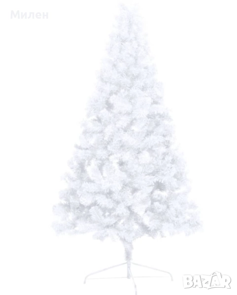 Изкуствена коледна елха - бяла -120см, снимка 1