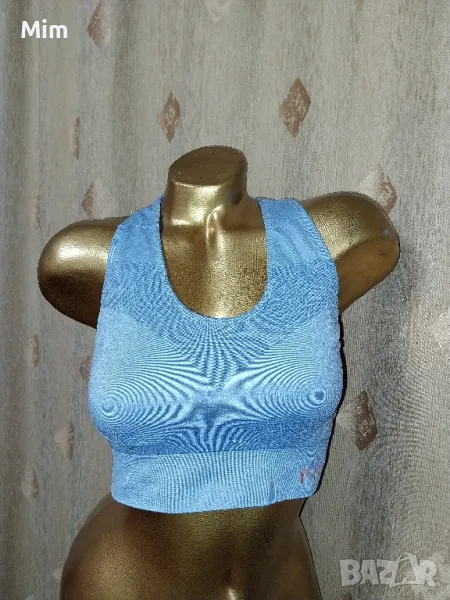 PIERRE ROBERT  L Синьо безшевно бюстие @, снимка 1