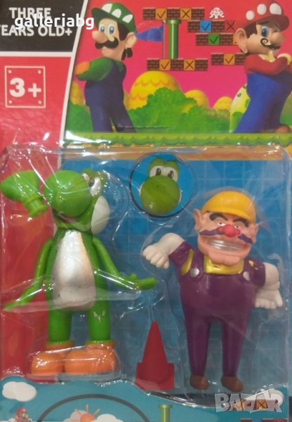 Фигурки на Yoshi и Wario от филма за Супер Марио (Super Mario), снимка 1