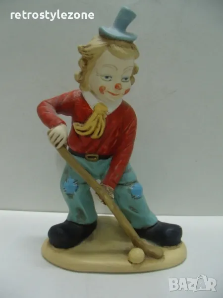 № 7782 стара порцеланова фигура - клоун   - размер - височина 16 см , основа 10 / 7 см , снимка 1