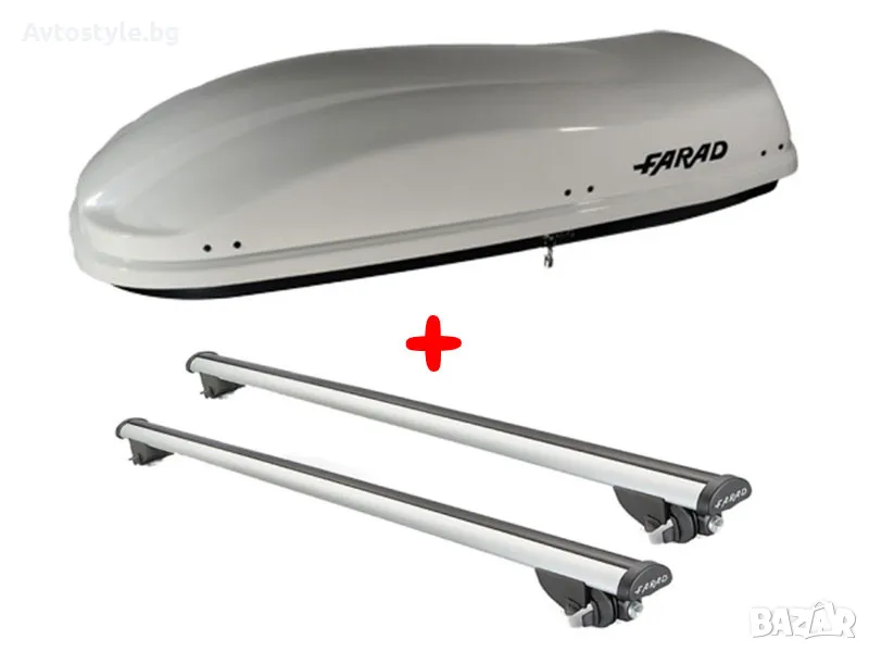 Автобокс+греди Farad Marlin 480L бял с греди за VW-Touareg след 2018г, снимка 1