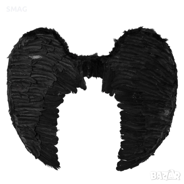 Хелоуин / Halloween черни ангелски крила 100x90 см_1246820, снимка 1