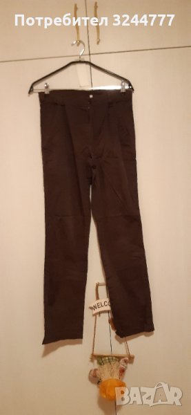 Тъмнокафяв мъжки памучен панталон, снимка 1