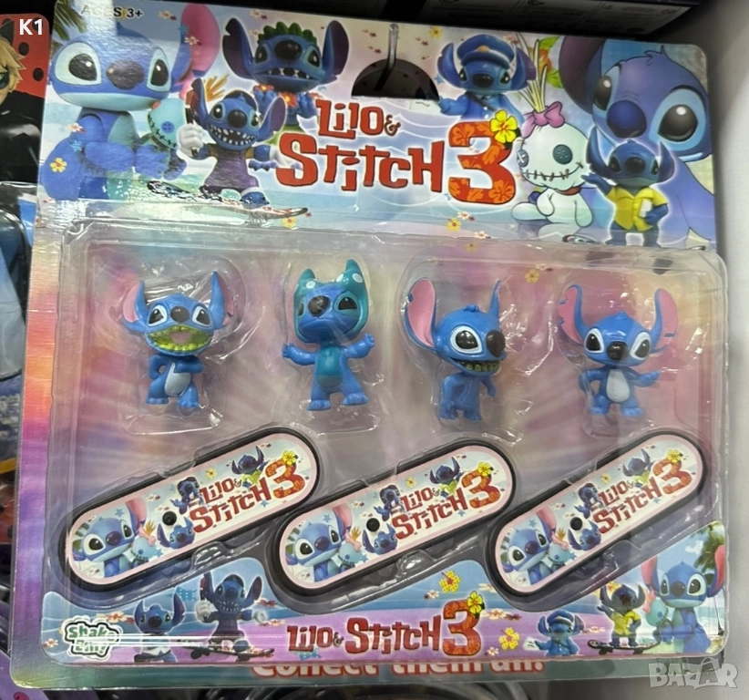 Комплект фигурки Стич със скейтбордове Stitch, снимка 1