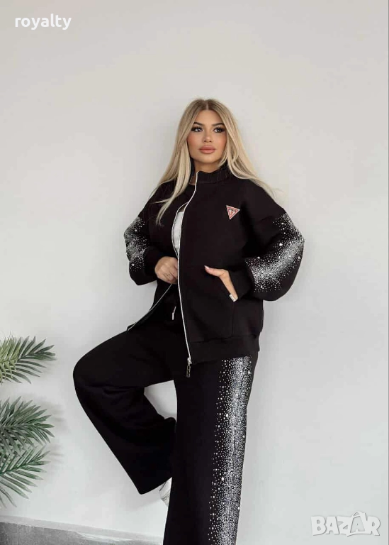 Guess Черен Ватиран Дамски Комплект , снимка 1