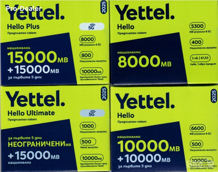 Yettel възможност за регистрация на предплатена карта в мобилното приложение, снимка 1