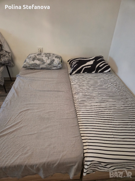 2бр. Единични легла с матрак и ракла, снимка 1