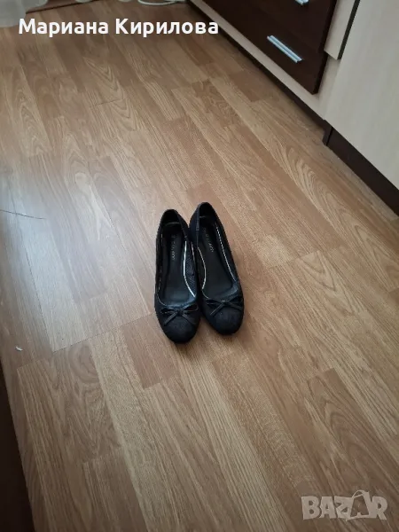 Дамски черни обувки от велур, снимка 1