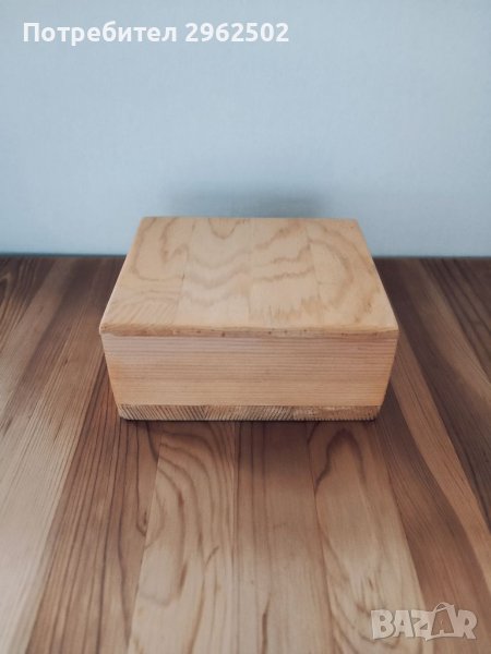 Ръчно изработена дървена кутия за съхранение на вещи и декорация, снимка 1