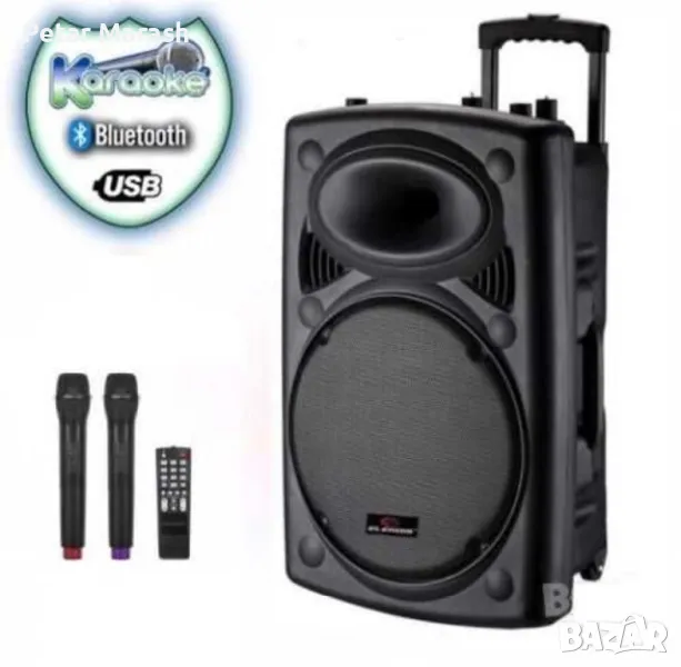 Караоке тонколона MBA F12 с 2 микрофона, снимка 1