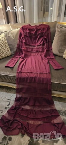 Уникална дълга рокля, снимка 4 - Рокли - 53301489