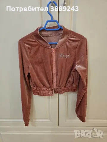 Дамски комплект лъскав плюш, снимка 3 - Якета - 49024068