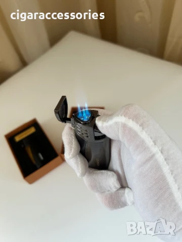 Газова запалка HONEST с троен пламък и пънч – нова, в кутия, снимка 4 - Запалки - 50973124