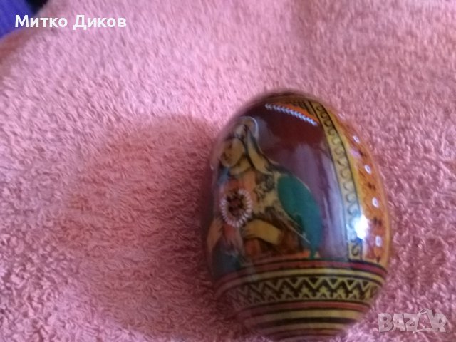 Рисувано яйце две икони ръчна изработка Н-9см фи 65мм, снимка 3 - Декорация за дома - 41628193