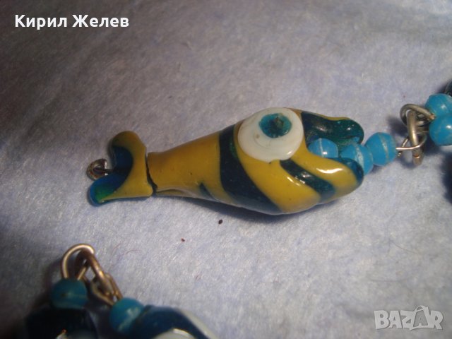 Лот РИСУВАНО ЦВЕТНО СТЪКЛО Тип МУРАНО СЛОНЧЕТА РИБА БРОНЗОВА КАМБАНКА ОКО на НАЗАР ТАЛИСМАНИ 24441, снимка 10 - Колекции - 35996836