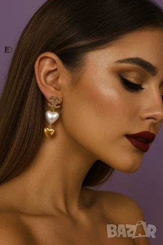 обеци от висококачествена стомана christian dior chanel ysl saint laurent louis vuitton , снимка 12 - Обеци - 51080364