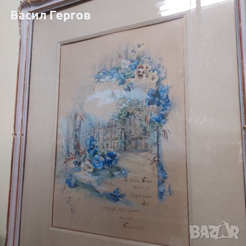 Картина 19 век Natalia Nikitin, снимка 5 - Антикварни и старинни предмети - 41610188