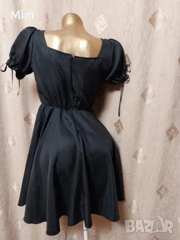 S/M Черна рокля с бяла престилка / камериерка /, снимка 4 - Рокли - 49913430