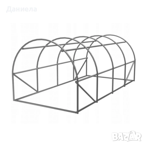 Градинска оражнерия с врата на панти - здрава и стабилна конструкция 6 х 3 х 2м, снимка 9 - Оранжерии - 53617151