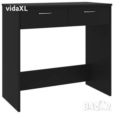 vidaXL Бюро, черно, 80x40x75 см, ПДЧ（SKU:801356, снимка 1