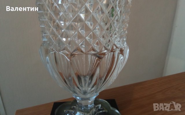 Чешка ваза от кристал Бохемия, снимка 7 - Вази - 40365984