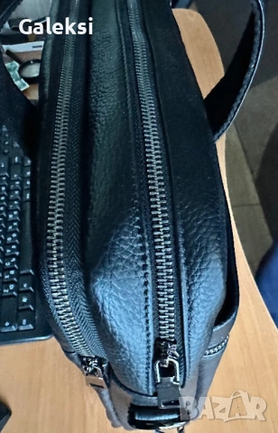 Мъжка елегантна офис чанта за лаптоп 15”/Бизнес куфарче от естест. кожа!, снимка 4 - Чанти - 53481102