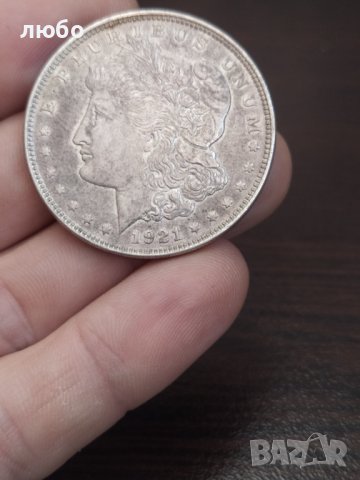 Сребърна Монета 1921 ONE DOLLAR-Оригинална , снимка 6 - Нумизматика и бонистика - 44415960