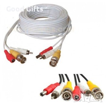 Захранващ кабел за камери - звук, видео, захранване, снимка 1 - Друга електроника - 39306509