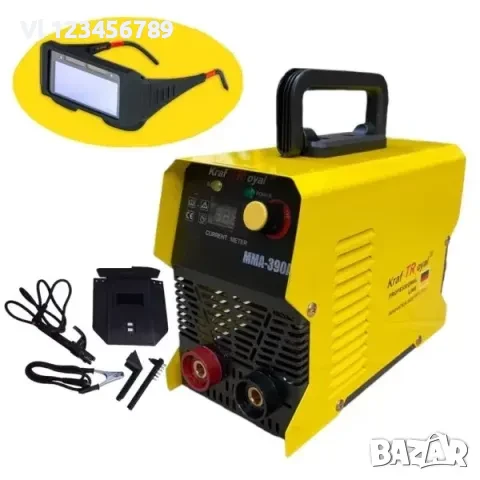 Инверторен Електрожен KraftRoyal 350А + Соларни заваръчни очила