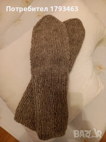 Ръчно плетени мъжки чорапи от вълна, размер 43, снимка 2 - Мъжки чорапи - 44405619