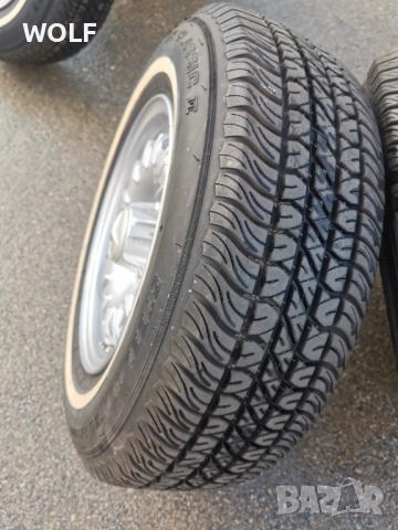 Mercedes W123 original алуминиеви джанти с гуми 205/70 R14 от германия, снимка 15 - Гуми и джанти - 52930536