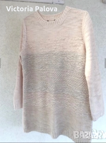 Скандинавско ръчно плетиво - нежен пуловер с фин люрекс, снимка 12 - Блузи с дълъг ръкав и пуловери - 52486708